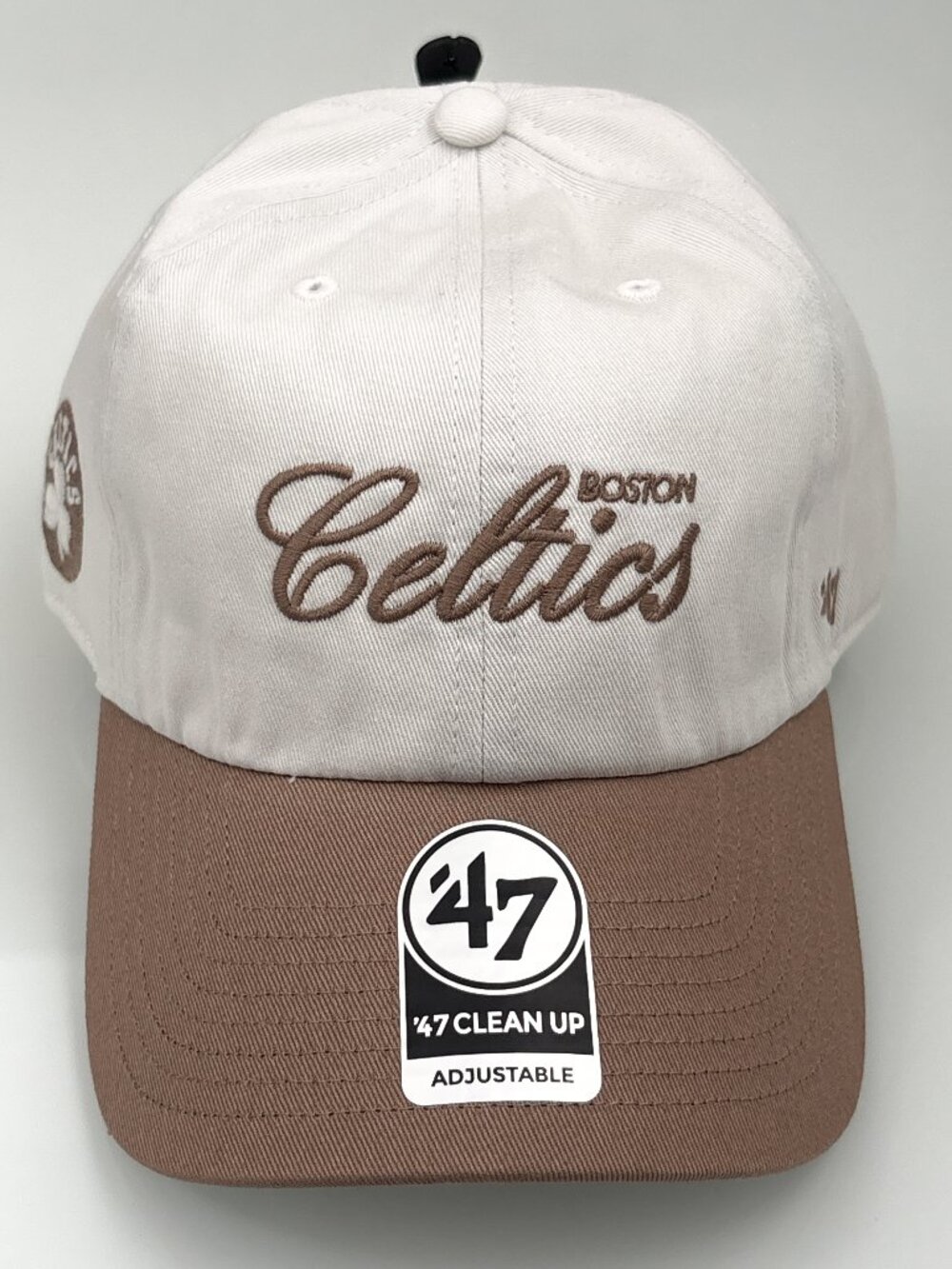 '47 Brand Boston Celtics Clean Up Foundational 2 Tone Strapback Hat NBA OSFM NWT